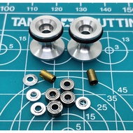 Tamiya 15418 Double Aluminum Rollers w/Rubber Rings (1-12mm) Original