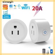 智能插座開關智慧插座計電功能支持Tuya Smart Life APP Alexa google home音箱語