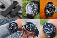 สายนาฬิกา Crafter Blue CB03 Strap Black Color for Seiko MM300SBDX001SBDX003SBDX005SBDX017SPB077SPB07