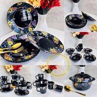 ✨FULL SET✨ INDIANA | OPAL 🇲🇾 Plate / Bowl / Teapot / Mug / Cup Giacomo Opal Glassware Opal Dinner Se