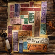 Journal GO 45pcs Antique Ticketing Office Stickers for Scrapbooking Decoration Supplies Junk Journal