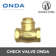 Check Valve 1" Brass ONDA - Tabok Brass Swing Check Valve 1 Inch