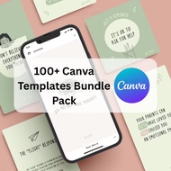 100 Canva Template Bundle Pack | Editable Canva Template