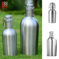 Lovoski Swing Top Hip Flask Stainless Steel Home Brew Beer Growler Bottle Silver
