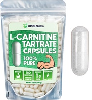 XPRS Nutra L Carnitine Supplement - 360 Capsules of L Carnitine Tartrate - 6 Month Supply of L-Carni