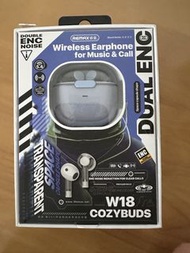 Remax CozyBuds W18 (黑色) 雙ENC降噪 無線耳機 藍牙耳機 無線藍牙耳機