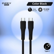 Energy Premium สายชาร์จ PD20W สายชาร์จไอโฟน iphone SILICONE รุ่น SC02-TYPE C TO Lightning ชาร์จเร็ว