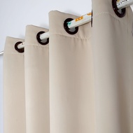 ผ้าม่านblackout ผ้าม่านมินิมอล ตาไก่ สั่งตัดตามไซส์ กว้างสุด3เมตร สูงสุด 2.5 เมตร #ม่านสีครีม #ม่านสวยๆราคาถูก