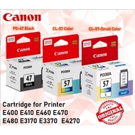 Canon PG-47 Black Ink Cartridge/ CL-57 / CL-57 Small Color Ink Cartridge for Printer E410 E470 E480 