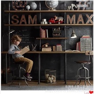 Make Shelf Water Pipe Solid Wood Iron Art Industrial Desk Display Rack Old Creative Retro Bookshelf 