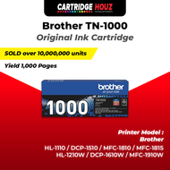 BROTHER TN-1000 tn1000 BLACK ORIGINAL TONER FR HL-1110 1210W DCP-1510 1610W MFC-1810 1815 1910W HL-1