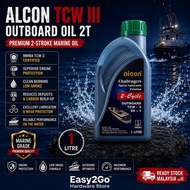 1L Alcon Outboard TCW-III 2T Oil | Premium 2-Stroke Marine Engine Oil | 5L Alcon TCW-III Minyak Hita