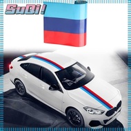 SUQI  Car Hood Stickers, Blue,Red 3Color M-Colored Stripe Decal Sticker, Auto Body Accessories 118x5.9inch Side Mirror Stickers for BMW Decorations