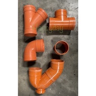 PVC Orange Fittings 4” inch(Elbow Tee Wye Coupling Cleanout )For PVC Pipes