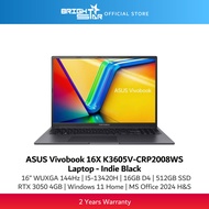 ASUS Vivobook 16X K3605V-CRP2008WS Laptop - 16" 144Hz/I5-13420H/RTX3050/16GB/512GB