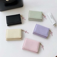 Women's 3-Fold Leather Wallet | Minimalist Pastel Wallet