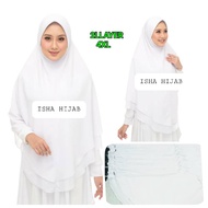 Khimar Umrah 2 Layer &amp; 3 Layer Berdagu Piko/ Tudung Sarung Labuh Berdagu Chiffon Awning Scuba