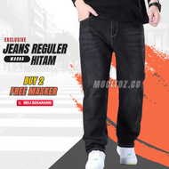 celana jeans standar pria putih / Celana Jeans Pria Basic Regular Standar / celana jeans pria standa