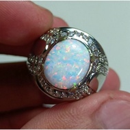 Super Jarong Kalimaya White Opal Stone Men's Ring