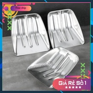 Large stainless steel shovel, 37cm wide, 1.7mm thick, weighs 1.7kg, used to scoop out agricultural p