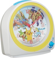 Seiko Clock Alarm Clock Character Pocket Monster White Pearl 130×127×71mm CQ422W / 100% from Japan