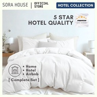 SORA Hotel Cotton Bedsheet Quilt Cover Comforter Pillow Case Bolster Case Mattress Protector HOT#1