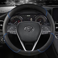 Leather Steering Wheel Cover for Toyota Corolla Fortuner Sequoia Auris Avensis YARIS Vios Celica 86 