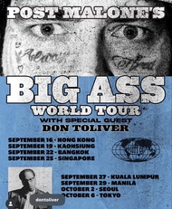 Post Malone World Tour 2026 演唱會門票 899x2