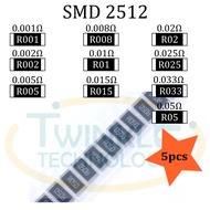Resistor SMD 2512 0.001 ohm, 0.002 ohm, 0.005ohm, 0.01 ohm, 0.015 ohm, 0.02 ohm, 0.025 ohm,0.033 ohm