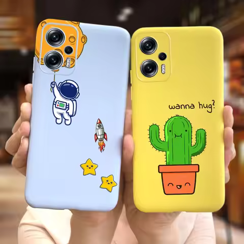 For Xiaomi Poco X4 GT Case Phone Cover Cute Astronaut Cactus Cartoon Pattern Cases For Xiomi Poco X4