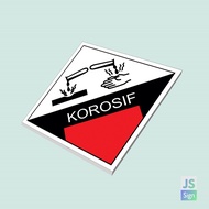 SAFETYSIGN K3 SYMBOL WASTE B3 - KOROSIF + 3MM PLATE