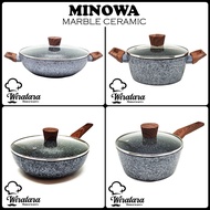 Minowa Marble Ceramic Frypan | Wokpan | Saucepan | Grillpan Non-Stick Frying Pan