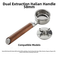 58mm Espresso Machine Handle Stainless Wood