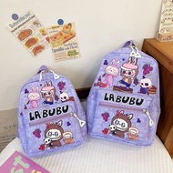 LABUBU ใหม่นักเรียนการ์ตูนชุดเจ้าหญิงเด็กกระเป๋านักเรียน กระเป๋าเป้ กระเป๋านักรียน กระเป๋าเป้น่ารักๆ