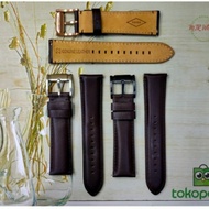 COD Tali Kulit Jam Tangan Fossil Leather Strap Fossil Original 22mm Coklat - coklat Rosegold Terbatas