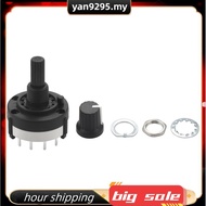 3P4T 3 Pole 4 Position Single  Band Selector Rotary Switch w Knob