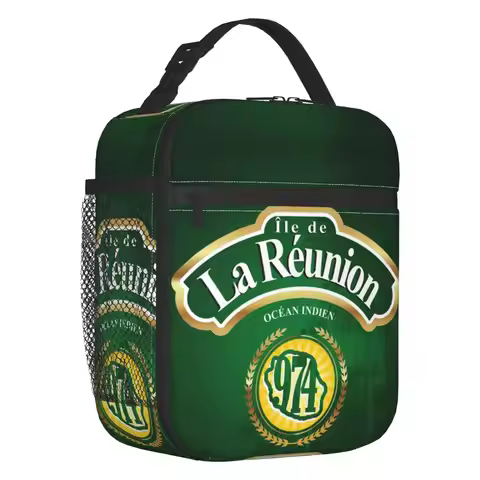974 Reunion Island Insulated Lunch Bag Resuable Margouillat Isle Indian Ocean Thermal Cooler Lunch T