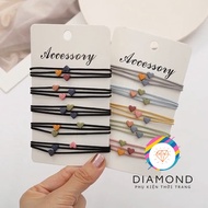 Diamond CT52 Charm Hair Band with 3 Cute Little Hearts