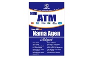 Stiker BRI link / Stiker Mini ATM Laminasi / bisa ganti nama agen