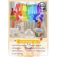[GIVE BALLOON PUMP] SUPER CUTE BIRTHDAY DECORATION COMBO