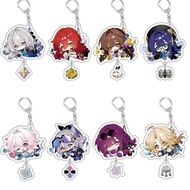 Hot Game Honkai Star Rail Keychain Dan Heng Bronya Rand Asta Herta Himeko Q Version Figure Acrylic K