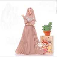 Dress Muslim Anak Perempuan ( Motif Bunga cantik )