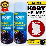BUY 1 TAKE 1 KOBY HELMET DEODORIZER 450ML - Disinfectant foam spray / With free tube mask - FY02