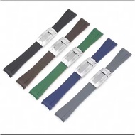 Rolex Green Water Ghost Explorer Black GMT Yacht Silicone Watch Strap Silicone Bracelet 20mm