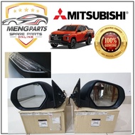 ORIGINAL MITSUBISHI TRITON 2019Y  MIVEC 2.4 SIDE MIRROR WITH LAMP SPEC * 9 WIRE * BLACK SERIES 7632D