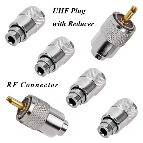 UHF PL-259 Solder Connector Plug with Reducer for LMR-400 RG58 RG59 RG8X RG-213 Coaxial Coax Cable