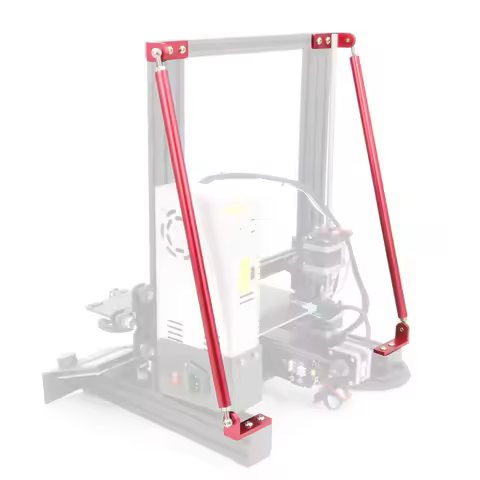 Red Supporting Rod Set for Ender 3D Printer, DIY Upgrade 3D Printer Supply Parts for Creality Ender