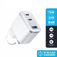 Anker Nano 70W Gan Double-Gan Portable Charger Fordable Fast Charging 3 ports Temperature control PP