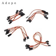 Adepe 5 Pieces Male To Female Servo Extension Lead Cable 3 Pin Futaba JR Connector
