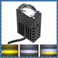 (FTQN) Universal Car 1.5 Inch LED Headlight Fog Light Grid Light White and Yellow Dual Light